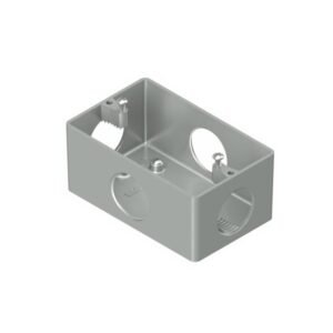 Caja Aluminio Rectangular 10x5 P/Int. P/Bastidor S/tapa Rosca 3/4" CE 034 ST Daisa