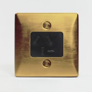 Toma+Tierra 10A Comb. Gris P/Piso Bronce 6307 Cambre