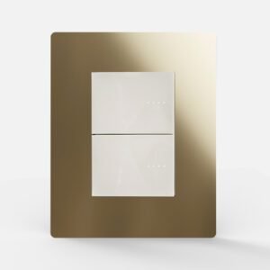 Tapa Bastidor 4 modulos Oro Brillante C/Dist Blanco Arte 4862 Cambre