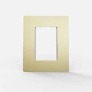 Tapa Bastidor 4 modulos Oro Mate C/Dist Blanco Arte 4869 Cambre