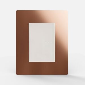 Tapa Bastidor 4 modulos Cobre Brillante C/Dist Gris Arte 4763 Cambre