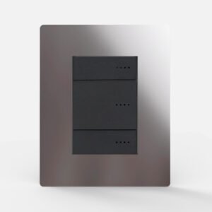 Tapa Bastidor 4 modulos Plata Brillante C/Dist Gris Arte 4764 Cambre