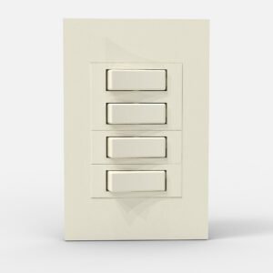 Tapa Bastidor Lujo 4 Modulo Blanco Siglo XXI 4134 Cambre
