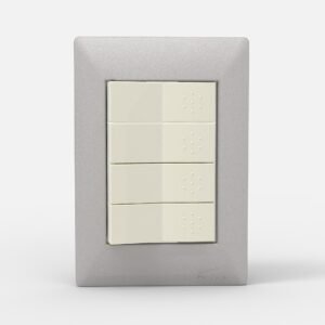 Tapa Bastidor 4 Modulos Aluminio Siglo XXII 4104 Cambre