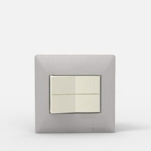 Tapa Bastidor Mignon 2 Modulos Aluminio Siglo XXII 4111 Cambre