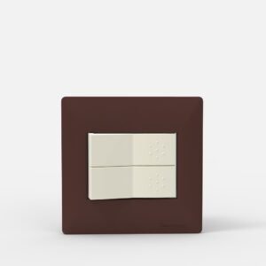 Tapa Bastidor Mignon 2 Modulos Bordeaux Siglo XXII 4342 Cambre