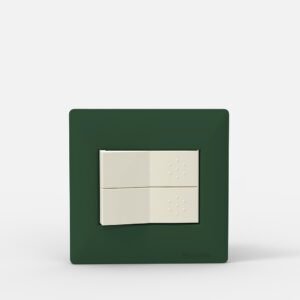Tapa Bastidor Mignon 2 Modulos Verde Siglo XXII 4442 Cambre