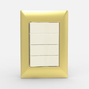 Tapa Bastidor 4 Modulos Oro Siglo XXII 4804 Cambre