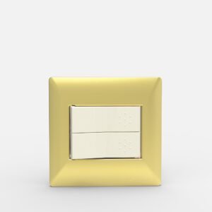 Tapa Bastidor Mignon 2 Modulos Oro Siglo XXII 4842 Cambre
