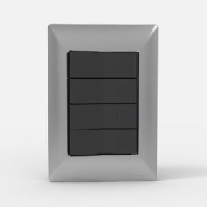 Tapa Bastidor 4 Modulos Plata Siglo XXII 4904 Cambre