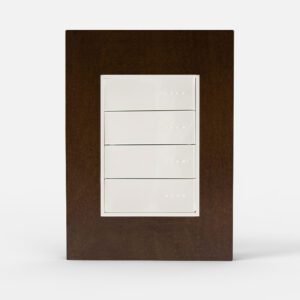 Tapa Bastidor 4 Modulos Madera Nogal C/Dist Bauhaus 4969 Cambre