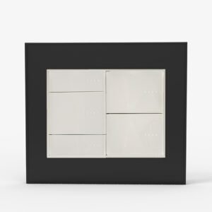 Tapa Bastidor 8 Modulos Vidrio Negra C/Dist Bauhaus 4977 Cambre