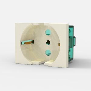 Modulo Toma+Tierra 16A Schuko Blanco 6917 Cambre