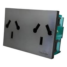 Modulo Toma+Tierra Doble 10A Comb. EasyFit Gris 7989 Cambre