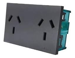 Modulo Toma+Tierra Doble 10A IRAM PreFit Gris 7994 Cambre