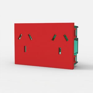 Modulo Toma+Tierra Doble 10A P/Tension Estabilizada Rojo EasyFit 7697 Cambre