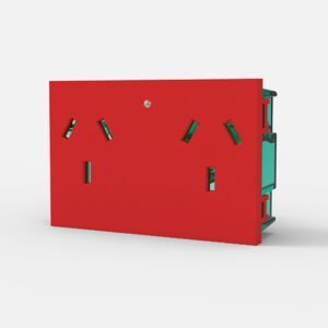 Modulo Toma+Tierra Doble 10A IRAM C/LED Rojo Hospitalaria 7674 Cambre