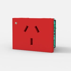 Modulo Toma+Tierra 10A IRAM C/LED Rojo Hospitalaria 7675 Cambre