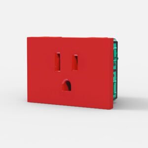 Modulo Toma+Tierra 15A Americano Rojo 7603 Cambre