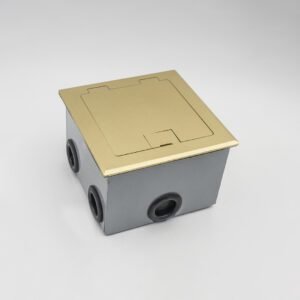Caja P/Piso Metalica 4 Modulos Bronce 1734 Cambre