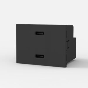 Modulo Cargador Doble USB C+C 5A Gris 7963 Cambre
