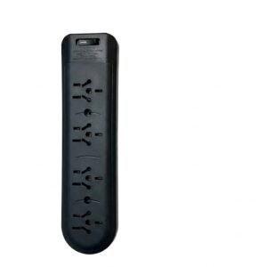 Zapatilla 4 Tomas 10A Multinorma S/Cable Negro KD50151 Kalop