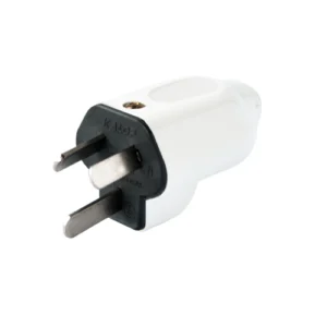 Ficha Macho Recta Polarizada 10A P/Cable 3 Polos Blanca KS44211 Kalop