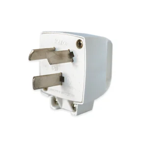 Ficha Macho 90° Polarizada Alto Consumo 20A P/Cable 3 Polos Blanco KS44620 Kalop