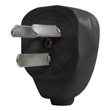 Ficha Macho 90° Polarizado 10A P/Cable 3 Polos Negro KS44164 Kalop