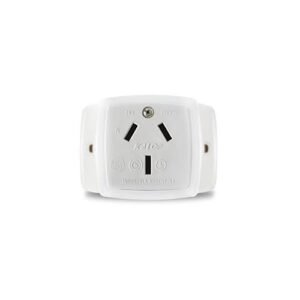 Toma Hembra T/Base Alto Consumo Polarizado 20A 3 Polos Blanco KS39076 Kalop