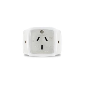 Toma Hembra T/Base Alto Consumo Polarizado 10A 3 Polos Blanco KD39066 Kalop