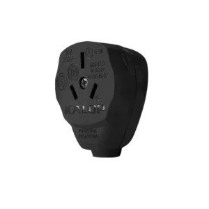Toma Hembra 90° Polarizado 10A P/Cable 3 Polos Negro KS44184 Kalop