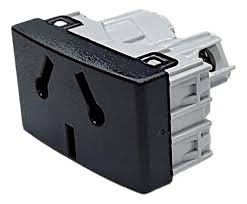 Modulo Toma+Tierra 10A Comb. Negro P/Sist. Modular KL40246 Kalop