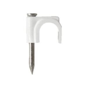 Grampa Sujeta Cable Coaxil C/Clavo Acero RG6 x50 KL06012 Kalop