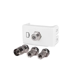 Modulo Toma CATV Normal 2 Salidas Blanco P/Sist. Modular KL40295 Kalop