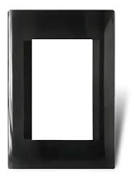 Tapa Bastidor 3 Modulos Negra Civil P/Sist. Modular KD40711 Kalop