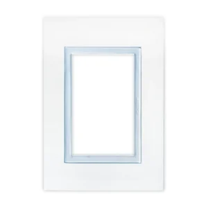 Tapa Bastidor 3 Modulos Blanco Marco Celeste Zen Colors P/Sist. Modular KS41541 Kalop