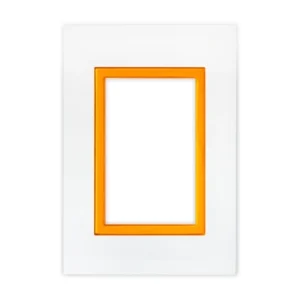 Tapa Bastidor 3 Modulos Blanco Marco Naranja Zen Colors P/Sist. Modular KS41544 Kalop