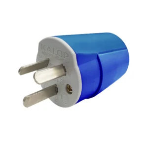 Ficha Macho Recta Heavy Duty 10A P/Cable 3 Polos Azul KD44221 Kalop