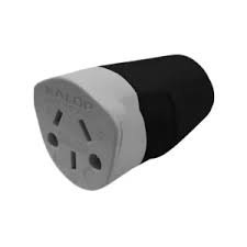 Toma Hembra Recta Heavy Duty 10A P/Cable 3 Polos Negro KD44232 Kalop