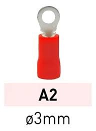 Terminal Preaislado Ojal 03mm x 1 Rojo A02 3000 LCT
