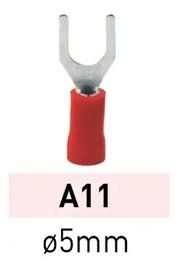 Terminal Preaislado Horquilla 05mm x 1 Rojo A11 3008 LCT