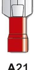 Terminal Preaislado Completo Pala Macho 6.3mm Rojo A21 3018 LCT