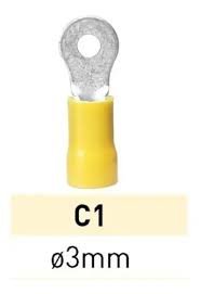 Terminal Preaislado Ojal 03mm x 1 Amarillo C1 3045 LCT